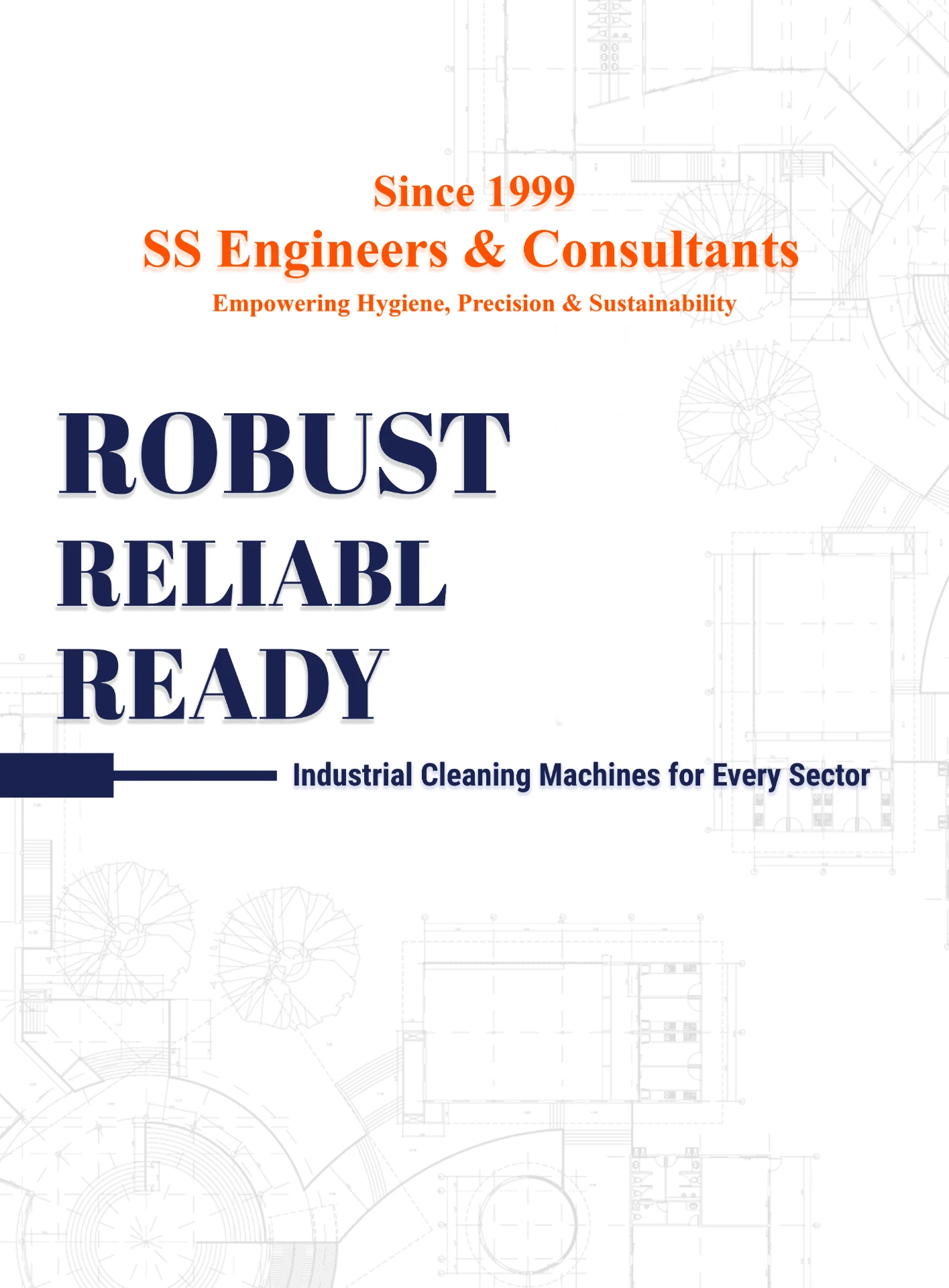 Robust. Reliable. Ready. — SS Engineers brochure cover design
